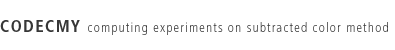 CODECMY computing experiments on subtracted color method 